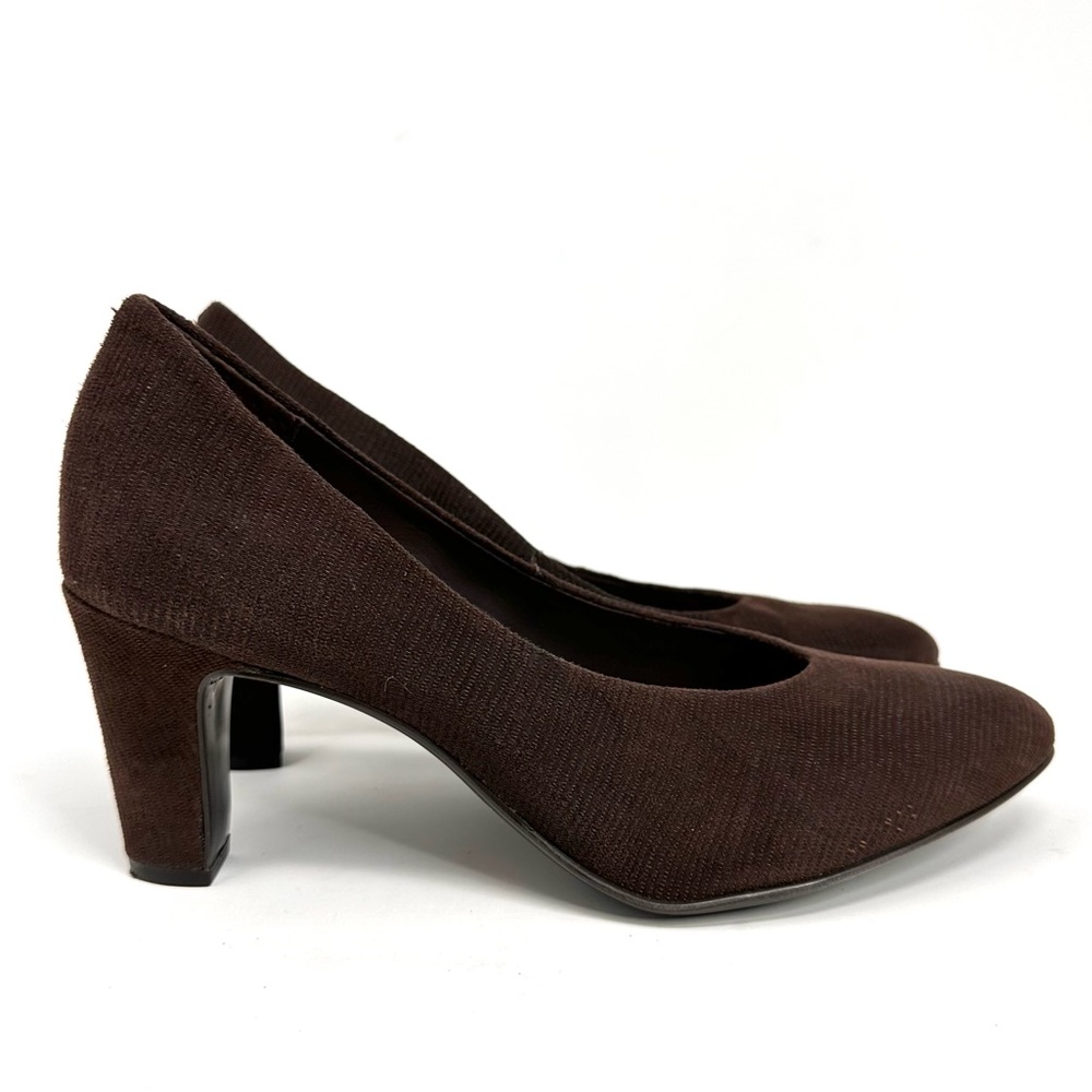Nurture Paidyn Women’s Brown Leather Textured Heels - Picture 6 of 13